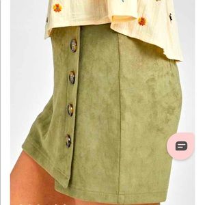 Altar’d State Cute As Button Suede Skort